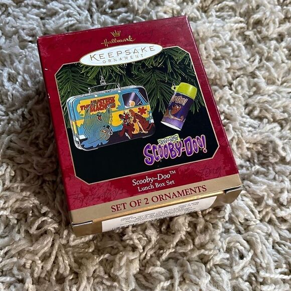 Hallmark Keepsake Christmas Ornament 1999 SCOOBY-DOO Lunch Box Set of 2 H26 - Picture 1 of 13